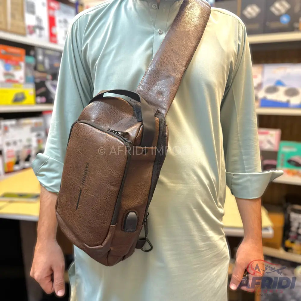 Lot Imported PU Leather Men's Messenger Bag