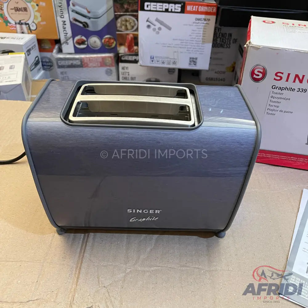 Lot Imported Singer Graphite SLice Toaster